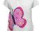 BHS BAMBINI bluzka motyl t-shirt tunika 80 9 -12m