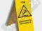 Potykacz stojak - żółty (60x33) + dowolny nadruk