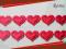 Serduszka czerwone tłoczone  __  WZ-13