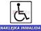 INWALIDA CZŁOWIEK NIEPEŁNOSPRAWNY NAKLEJKA 7/7 cm