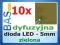 Dioda LED 3mm _ zielona _ dyfuzyjna _ 10 szt