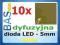 Dioda LED 3mm _ żółta _ dyfuzyjna _ 10 szt