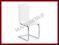 Eleganckie krzesło metalowe K131 białe eskóra w24h