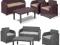 MEBLE OGRODOWE Z RATTANU 2 FOTELE + SOFA + STOLIK