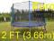 Trampolina EURO 14ft (4,27m) z siatką  i drabinką