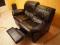 KANAPA SOFA 2 OS Z FUNKCJĄ RELAX CZARNA SKÓRA