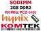 Nowa pamięć RAM 2GB DDR2 SODIMM 800MHz Hynix Gw 24