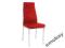 KRZESŁO H-261 Czerwony Eco-Skóra Chrom Kuchnia