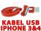 301 Kabel Apple 30 PIN iOS7 USB iPhone 4 iPad 3 aa