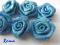 Atłasowe śliczne różyczki - niebieskie  NNN-1