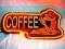 Reklama Neon COFFEE  prezenter szyld BAR PUB Kawa