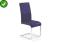 Krzesło metalowe K85 fiolet stal chrom. eco skóra