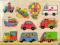BRIMAREX Drewniane Puzzle Pojazdy