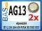 Bateria AG13 _ 357 LR44 L1154 A76 PX76A D303 _2szt