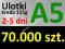 Ulotki A5 nakład 70000 szt., kreda 115g, 2-5 dni