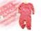 BABALUNO_PAJACYK DLA DZIEWCZYNKI_róż/paski 3-6m