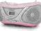 Boombox CD z radiem MARQUANT PINK MPR-83