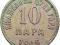 CZARNOGÓRA 10 PARA 1906 ROK st.3+