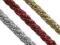 Sznurek metalizowany Ozdobny 5m 3 kolory 7mm Fi 7