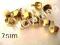 Ćwieki pukle złote sześciokąty 10szt. 7mm wąsami