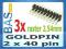 Listwa GOLDPIN 2x40 pin _ raster 2,54mm _ 3szt