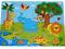PUZZLE EDUKACYJNE DREWNIANE KLOCKI MALUSZKA 24 el.