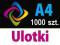 ULOTKI A4 1000 szt. KOLOR, SUPER JAKOŚĆ!