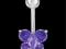 -50% Piercing banan do pępka motylek STAL 316L