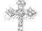 Srebrna zawieszka KRZYŻYK z CYRKONIAMI