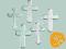 Zestaw drewnianych krzyży - zestaw 24 szt.