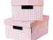 IKEA PINGLA Pudełko z pokrywką różowy 28x37x18 2sz