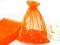 Woreczek z organzy 12x17cm Pomarańczowy - 1szt