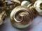 Guziki Złote 25 mm DUŻE vintage