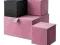 IKEA PALLRA Pudełko z pokrywką 4 szt jasnoróżowy