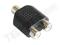 Adapter gniazdo RCA chinch - 2x RCA gniazdo