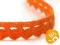 Ozdobna koronka bawełniana 14 mm/1 m - pomarańczow