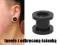 PIERCING  czarny tunel z odkręcaną ścianką 3 mm