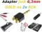 Złącze przejściówka jack 6,3mm na 2x RCA GOLD 0301