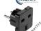 ADAPTER PRZEJŚCIÓWKA WTYK PL  GNIAZDO  UK CZARNY