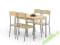 ZESTAW LONGIN STÓŁ + 4 KRZESŁA JASNY DĄB//