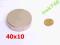 MAGNES NEODYMOWY WALCOWY 40x10 NdFeB Magnesy 40/10