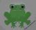 żabka z ruchomymi oczkami
