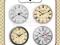 Plakietki ozdobne flair buttons - Zegary vintage