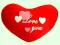 Serce Pluszowe Love you Kocham Cię