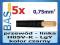 Przewód _ linka 1x 0,75mm czarny _ H05V-K _  5m