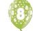 Balony na 8 urodziny kolor lime green zielone