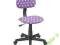 FOTEL OBROTOWY Q-048 FIOLET GWIAZDY BIURKO DZIECI/