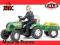 ZIELONY Traktor na pedały + przyczepa WIELKI 982B