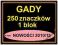 GADY - zestaw 250 znaczków i 1 blok NOWOŚCI *17n
