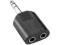 Wtyczka jack 6,3mm stereo - 2 x gniazdo 6,3mm